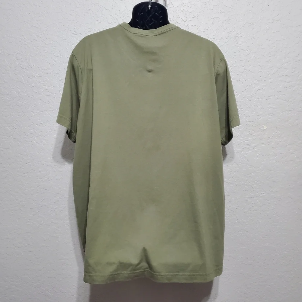 2/$30 George Men's Olive Short Sleeve V-Neck T-Shirt Size 2XL